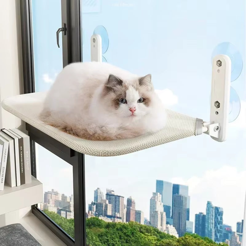 1 Piece Foldable Breathable Cloth Cat Hammock that can mount to your Window! Capacity of 10KG