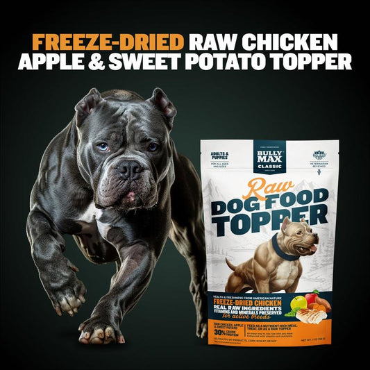 Bully Max Classic Freeze-Dried Raw Dog Food Toppers for Puppies & Adult Dogs! Fruits & Veggies, High in Protein & Essential Nutrients