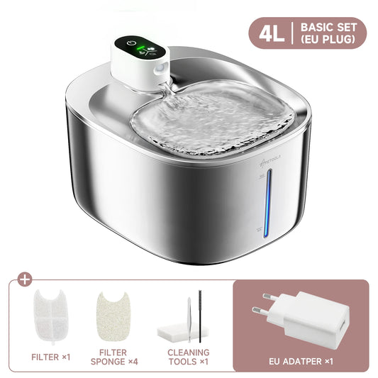 4L Kitty Cat Wireless Auto Sensor Drinking Water Fountain Dispenser