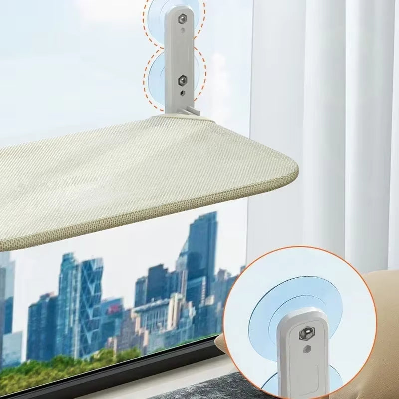 1 Piece Foldable Breathable Cloth Cat Hammock that can mount to your Window! Capacity of 10KG