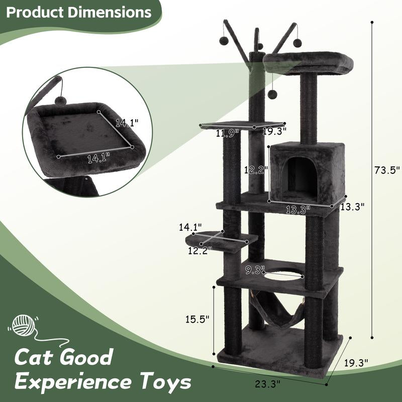 Petlife Halloween Cat Tree! Pumpkin & Ghost Design! Cozy Beds & Multi-Level Platforms! Scratching Posts & Hanging Toys!