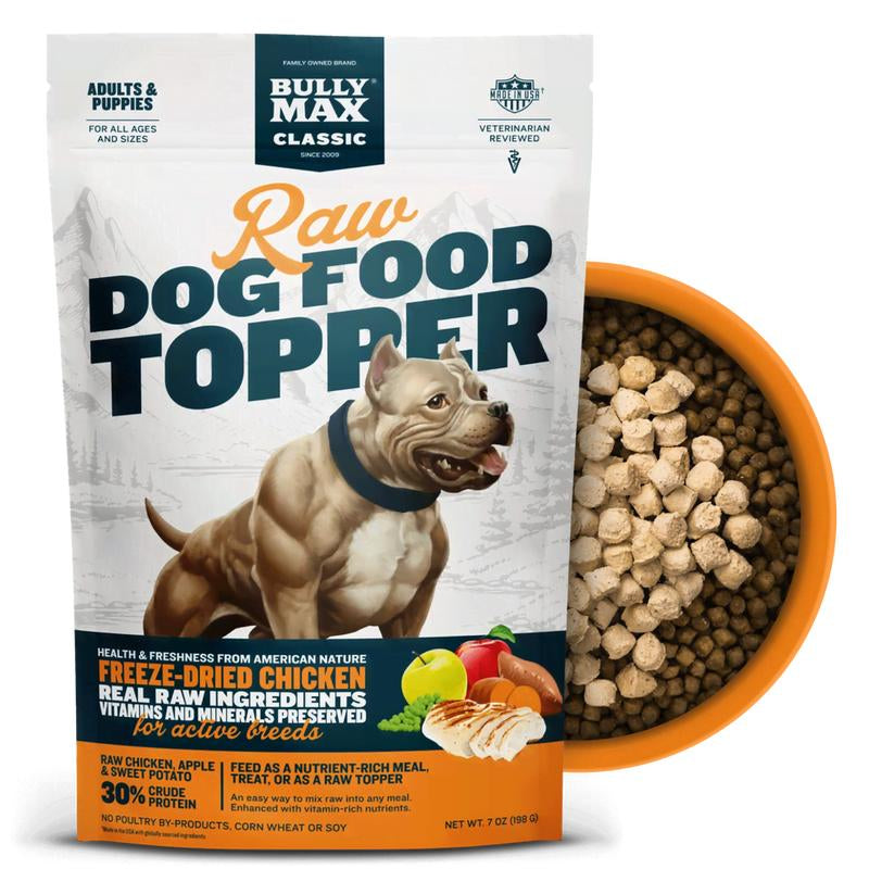 Bully Max Classic Freeze-Dried Raw Dog Food Toppers for Puppies & Adult Dogs! Fruits & Veggies, High in Protein & Essential Nutrients