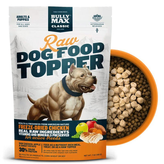 Bully Max Classic Freeze-Dried Raw Dog Food Toppers for Puppies & Adult Dogs! Fruits & Veggies, High in Protein & Essential Nutrients