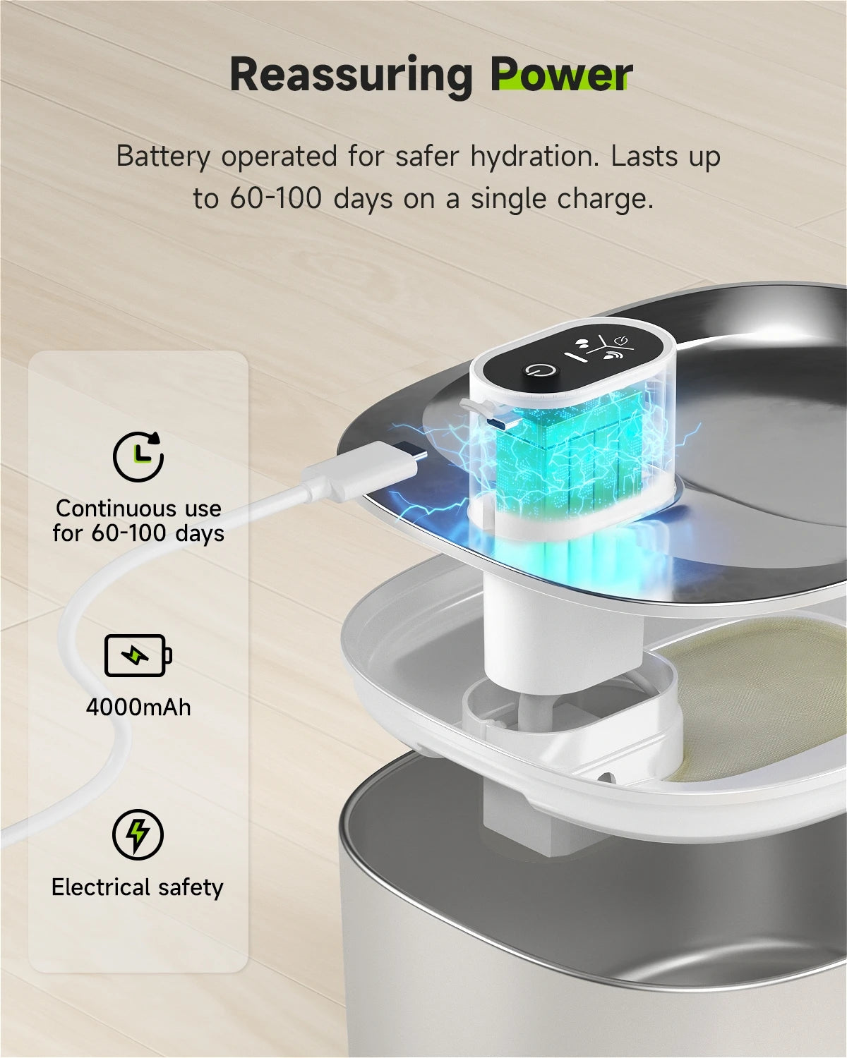4L Kitty Cat Wireless Auto Sensor Drinking Water Fountain Dispenser