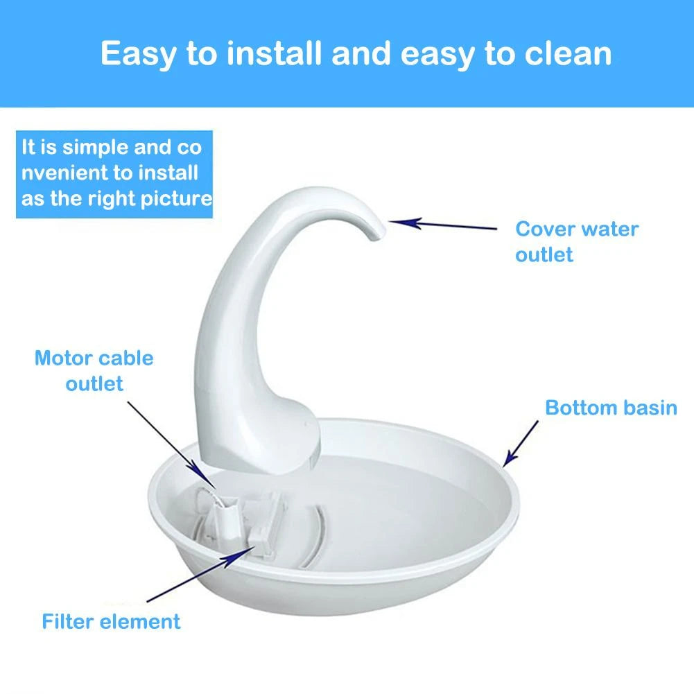 Swan Shaped Pet Automatic Water Dispenser