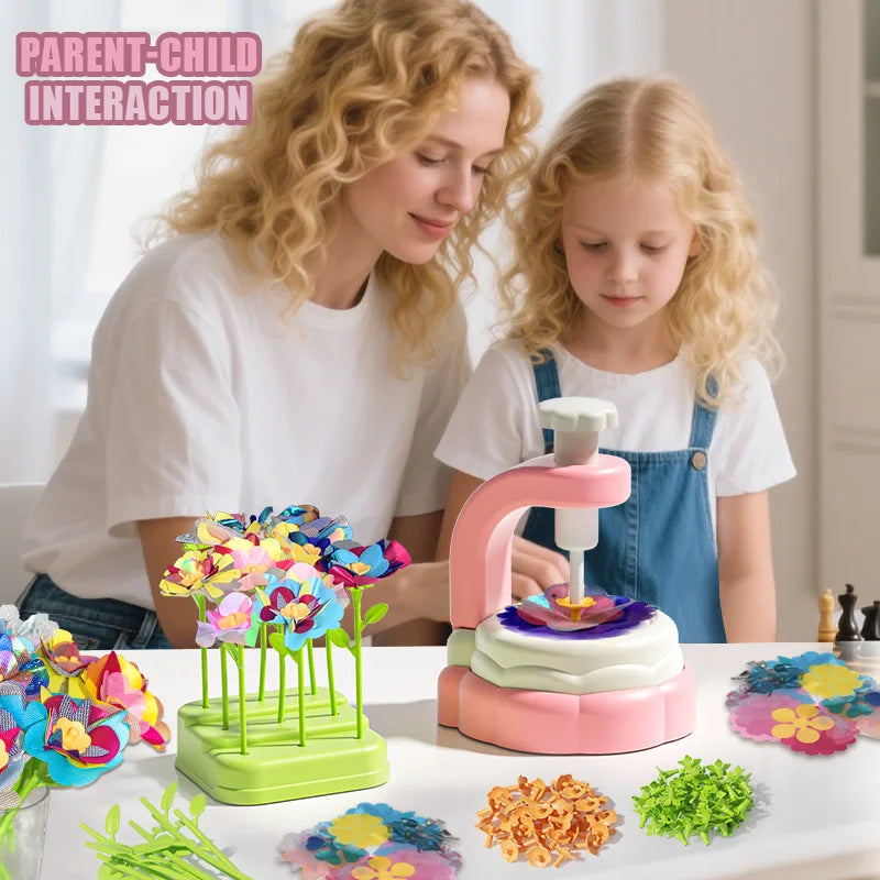 Fabric Flower Bouquet Craft Kit for Kids - Perfect Handmade Gift for Girls' Birthdays and Christmas!